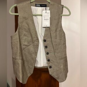 Zara Linen Vest